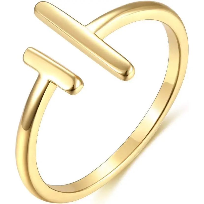 Valloey Rover 14K Gold Plated Dainty CZ Dainty Diamond Stackable Ring Eternity Bands Minimalist Jewelry Gift