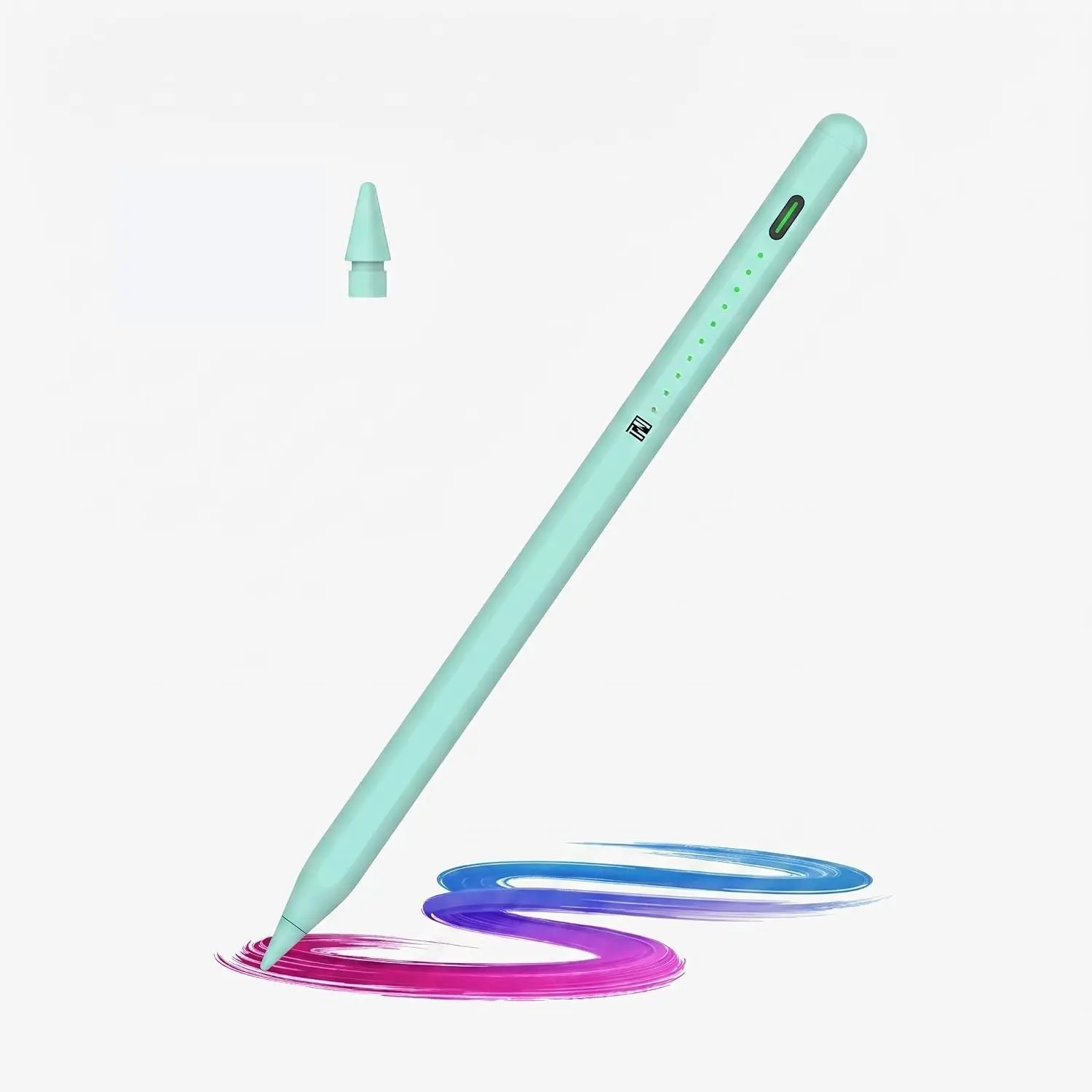 Stylus Pen for iPad 2018-2025,  Charge,  , Palm Rejection Stylus for iPad 11/10/9/8/7/6th Gen, Air 7/6/5/4/3/M3/M2, Pro 13"/12.9"/11"/M4, Mini 7/6/5th, Green