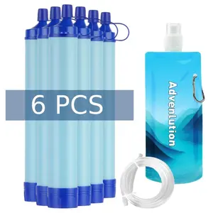 Personal Water Filter, Large-Capacity Emergency Straw, Portable Survival Filters, Lightweight Reusable, Camping Tools, Hiking Essentials, Ideal for Camping Hiking Traveling