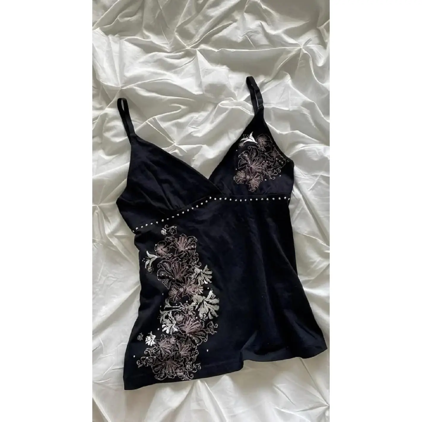 Womens Y2K Emo Grunge Tank Top Flower Graphic Camis Vintage Print Mini Gothic Sexy 2000s Clothes
