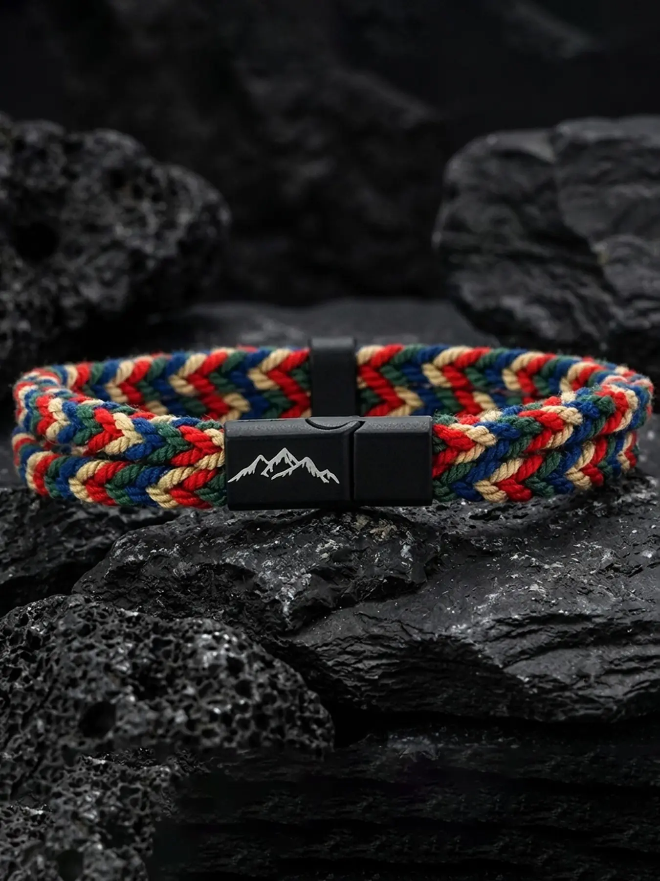 Antique Handmade Braided Rope Bracelet, Magnetic Mountain Braclet for Men, Armband Bangle Jewelry, Unique Fashion Accessory, Fashionable Bracelet