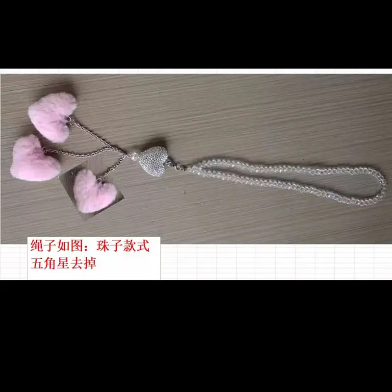 Crystal Chain + Heart + 3 Fur Balls