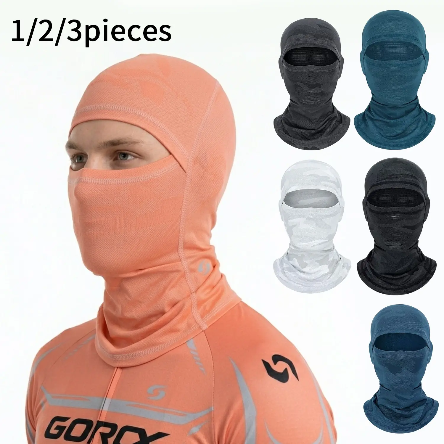 2026 model Balaclava Face Mask, Ski Mask, Motorcycle Mask, Ice Silk Cooling Gaiter for Men Women UPF 50+ Sun Protection Breathable Hood for Cycling Motorcycling Summer Outdoor Headwear Lightweight Windproof Full Cover Mask 6 Colors