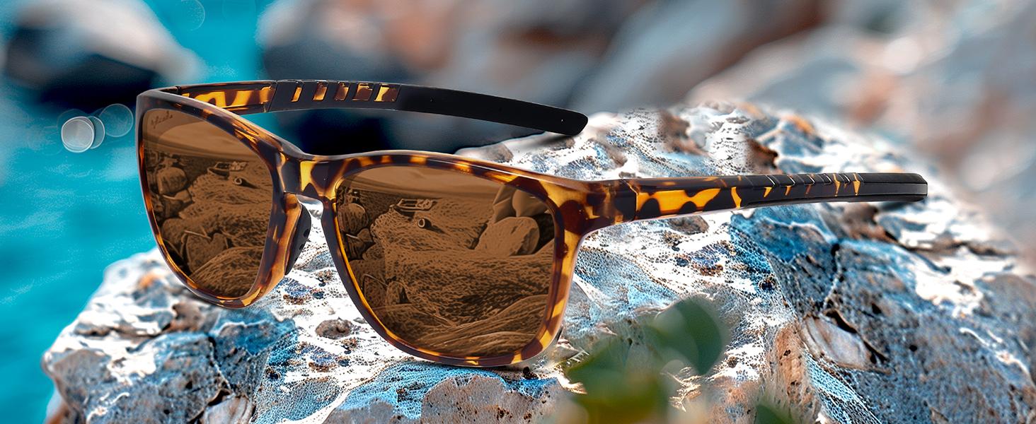 FOZONO Polarized Sports Sunglasses for Men Women, UV400 Protection Anti Glare Sun Glasses for Driving Running Cycling Fishing