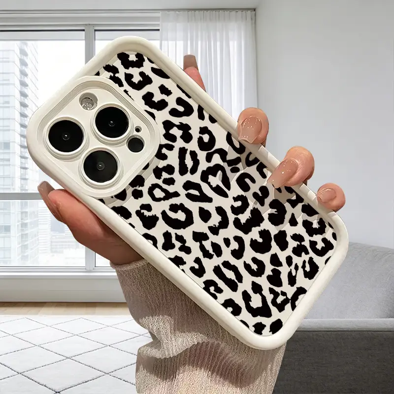 Cute Leopard Cheetah Print Aesthetic Animal Pattern for iPhone 17 16 15 14 Pro Max 13 12 11 Air XR XS Plus Slim Shockproof Protective TPU Cas