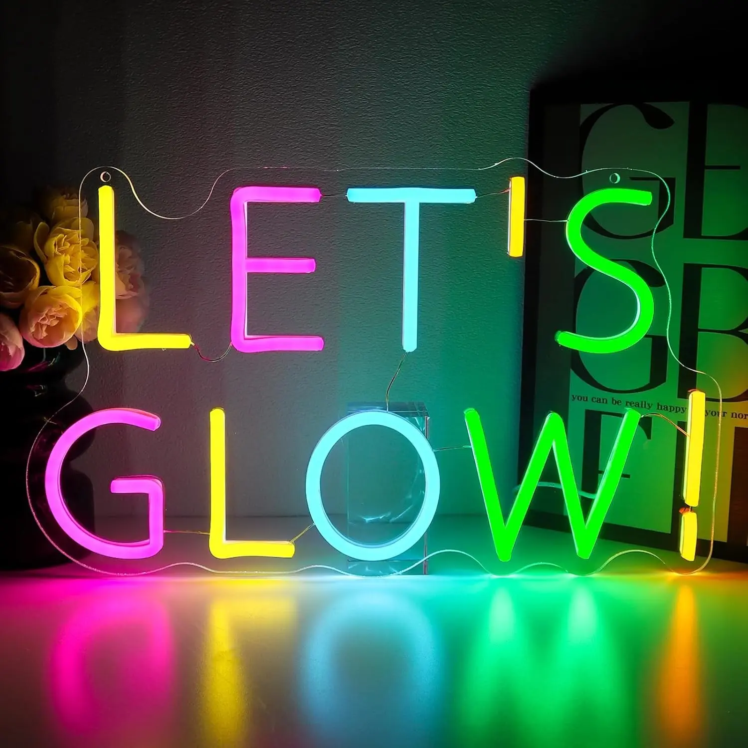 Let's Glow Party Decoration Light, USB Powered, Adjustable Brightness, Perfect for Parties and Events, Easy to Use and Set Up