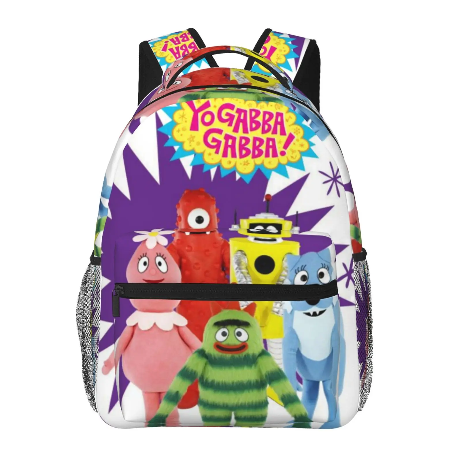 Kids backpack, Anime Yo Gabba Gabba1 School bag, Cute Cartoon Backpacks for girls boys, Adjustable Straps Bookbag for School Travel Office Daily Use