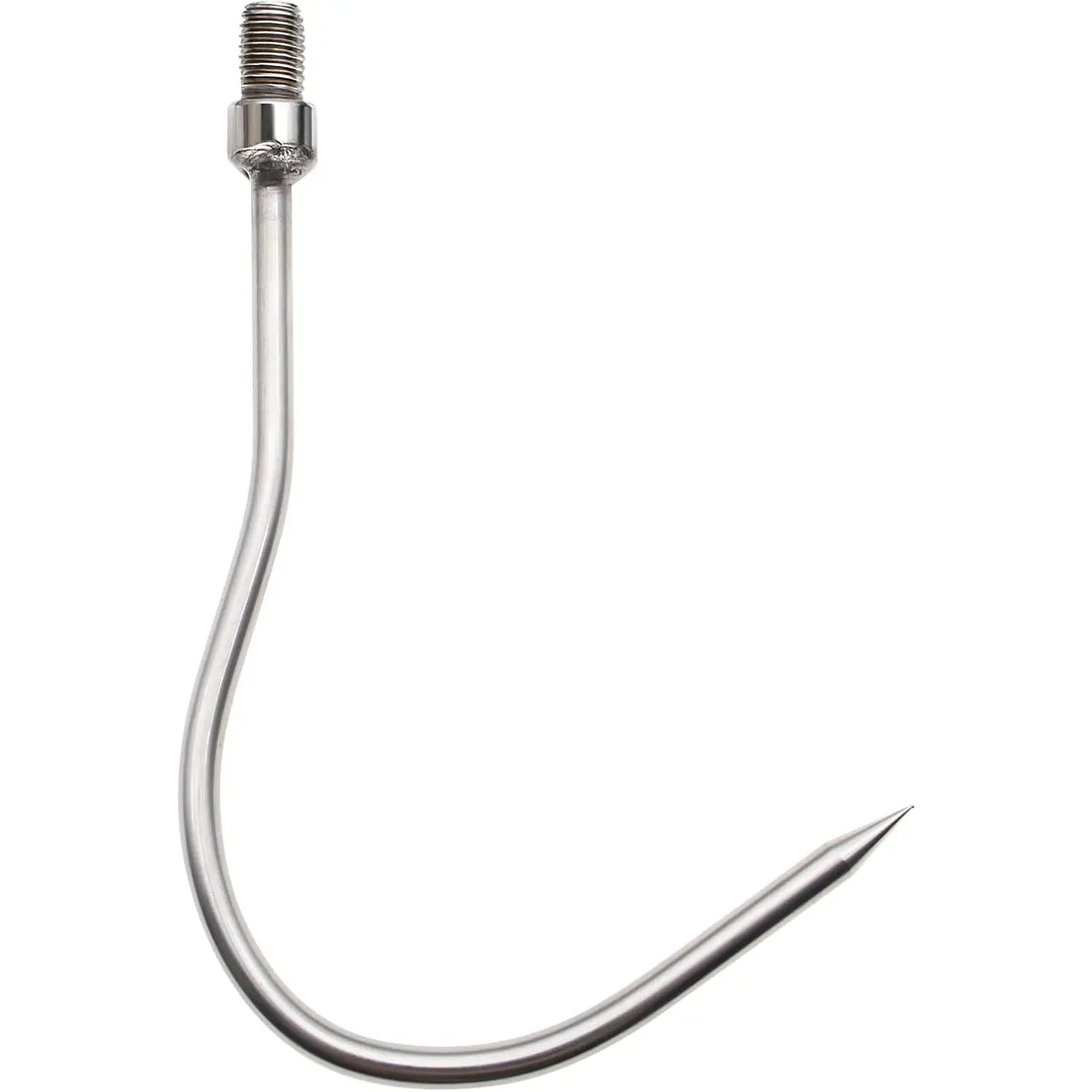 Fishing Harpoon, Stainless Steel Fishing Barbed Spear  Alloy Rod Gig Gaff with 8mm Screw for Outdoor Fishing Landing Large Fish Frog