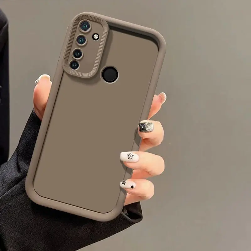 For Realme 5 Pro/Realme Q phone case anti drop protective cover, luxurious candy frosted soft shell, durable protective cover, slim design, fashionable accessories, matte color case, durable and lightweight design,