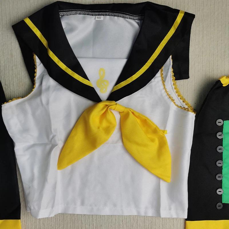 Anime Rin Len Cosplay Costume Len Rin Cosplay Len Costume Kagamine JK Uniform for Halloween Comic Con Outfits # 1 # W.