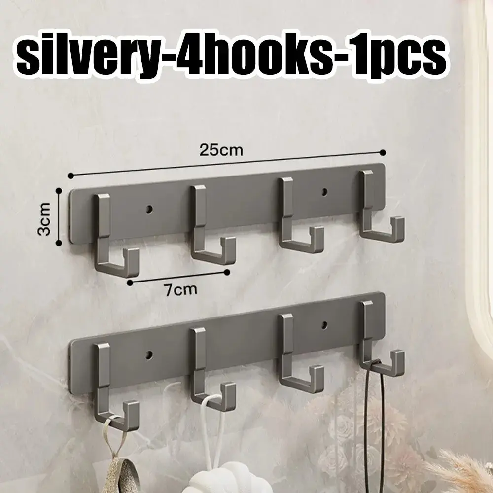 Punch-Free No-Drill Wall-Mounted Clothes Hanger, Heavy-Duty Strong Adhesive Wall Hook, Towel Organizer for Bathroom, Living Room Home Essentials