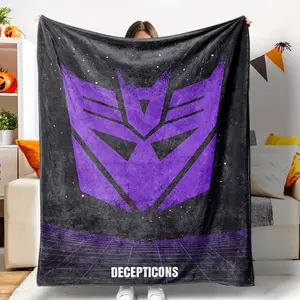 1 Flannel Blanket/Quilt (Bedspread) - Robot Character Bedspread, soft and warm, suitable for all seasons, perfect for rooms, as a fan bedding gift, and can also be used on sofas, camping, outdoor activities and many other occasions.