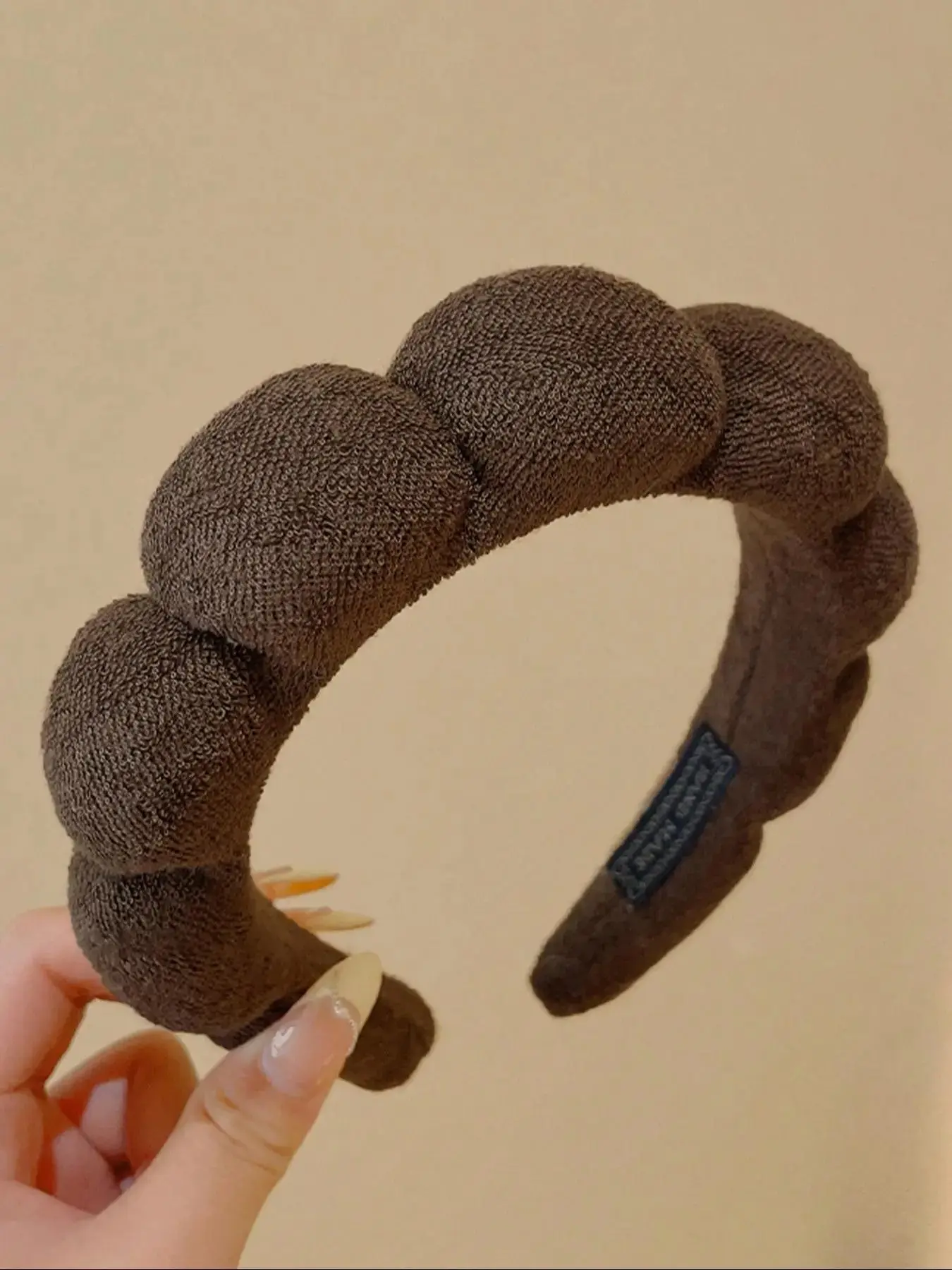 Cloud-Shaped Sponge Headband, Spa Headband for Face Washing, Minimalist Hair Accessories for Women, Soft Headband for Thick Hair