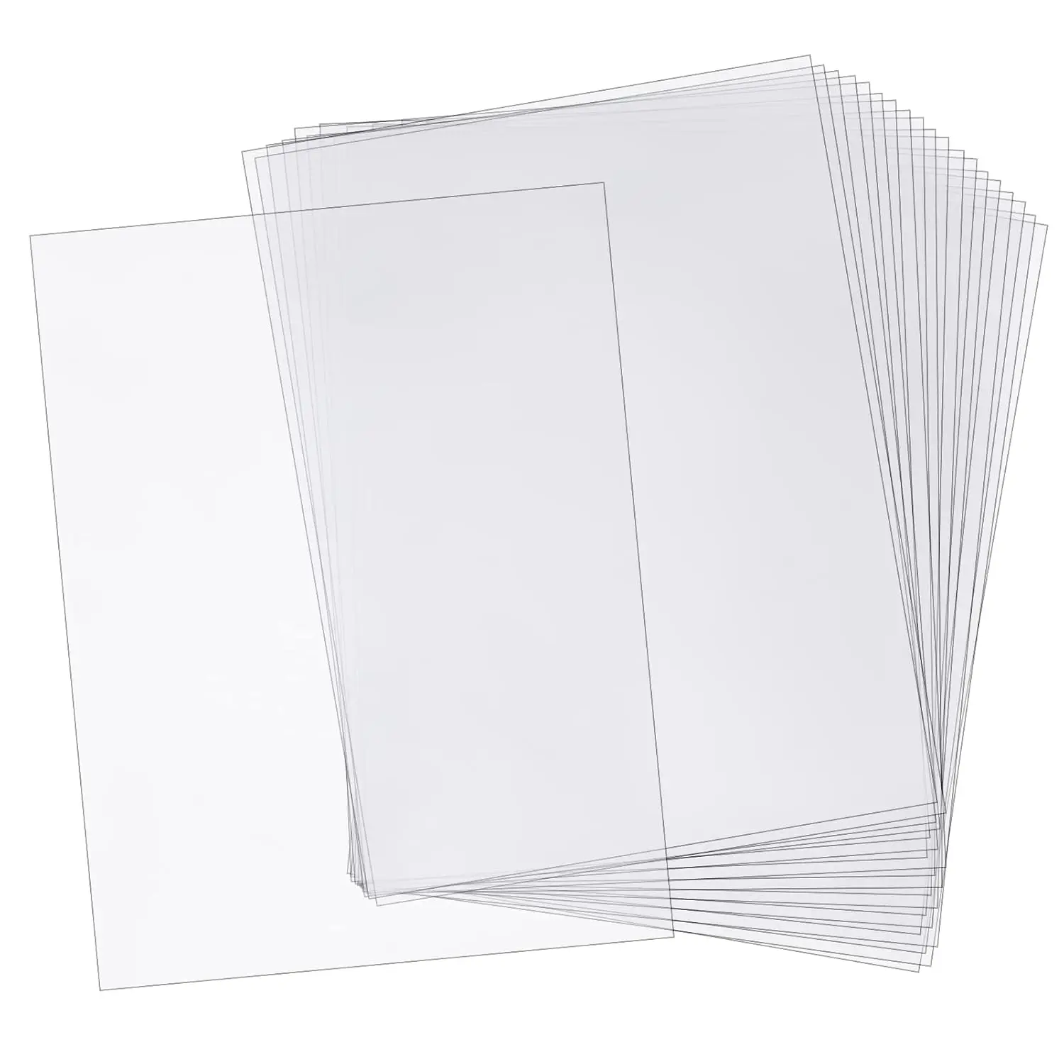 20 count Clear PVC Flexible Plastic Board Sheet, 8.25 x 11.75 inch Clear Plastic Sheet with Protective Paper for Craft, DIY Models, Stencils, Picture Frames, Display Projects