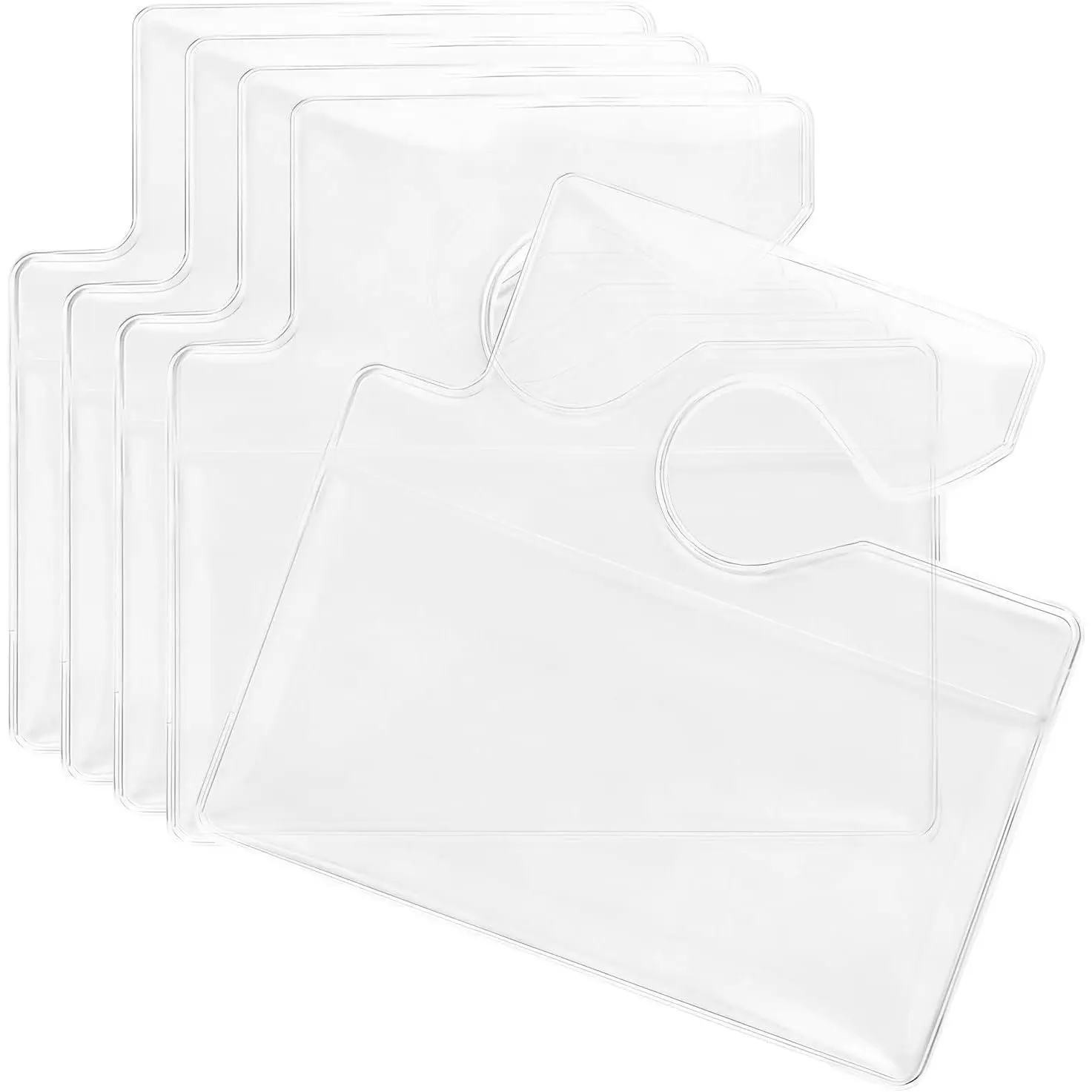 5 count Horizontal Clear Parking  Holder, PVC  Parking Lot Pass Holder Document Protector, Transparent Rear View Mirror Hanger for  Passes Permits Stickers