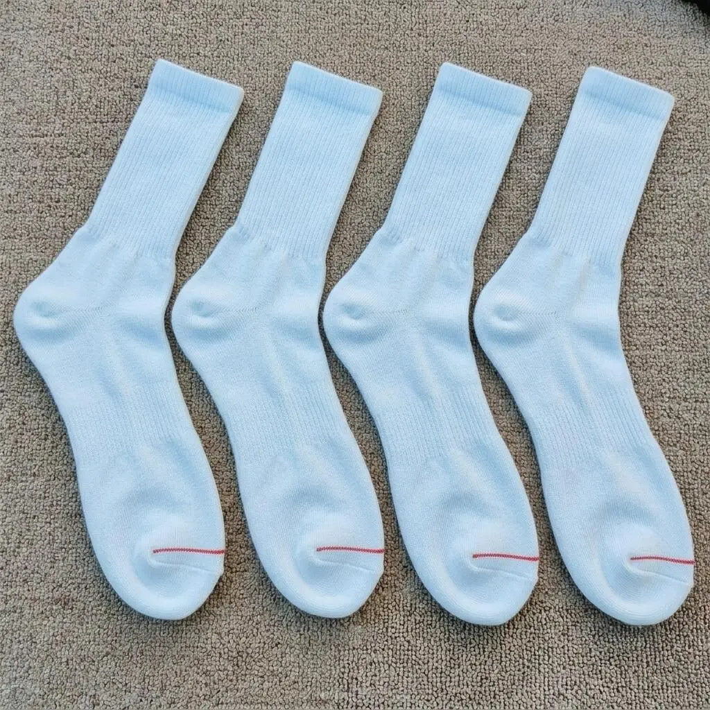Men's high-top terry socks, 4 pairs,Size:One-size Foot length(in):6-12