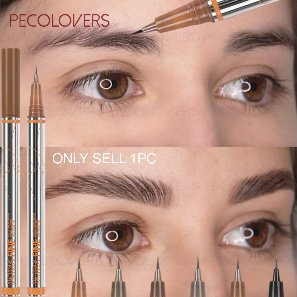 1PC Waterproof Cosmetic Eyebrow Pencil, To Create Natural Wild Eyebrow Shape, Sweat-proof Without Smudging, Multi-functional Eyeliner, Easy To Use, Suitable for Beginners, A Must-have Daily Makeup Tool, Eye Brow Pens