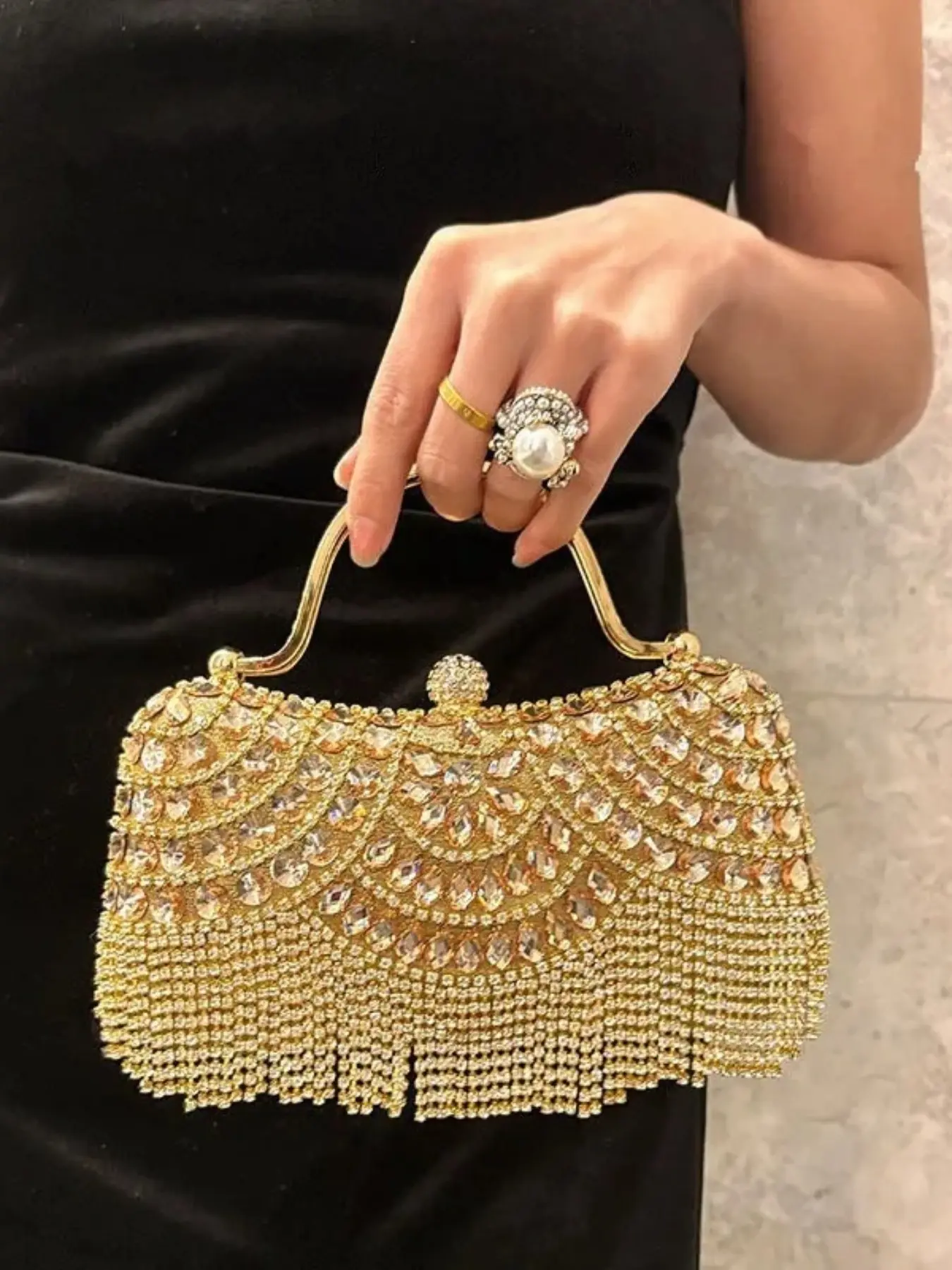 Elegant Rhinestone Evening Bag, Women's Handbag, Fashion Chain Shoulder Bag, Perfect for Parties and Dinners, Stylish Accessory
