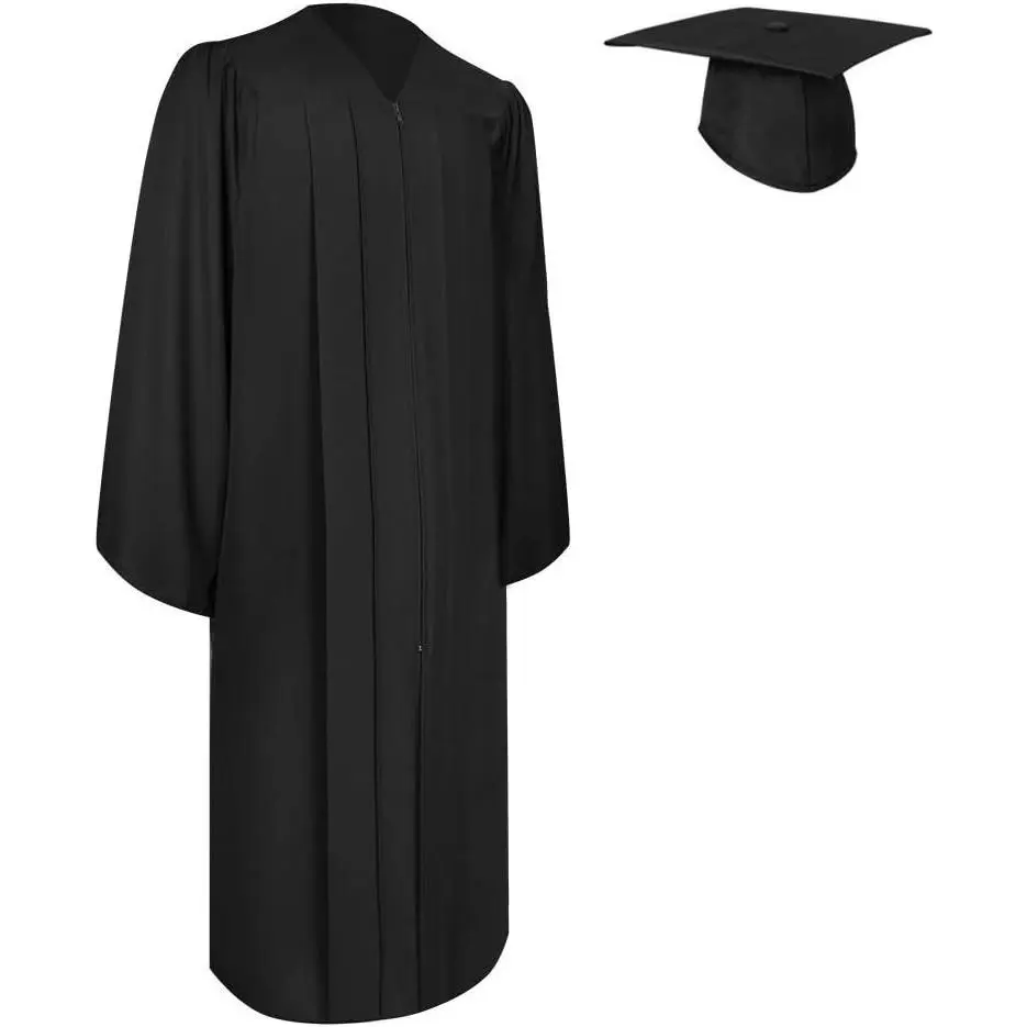 Graduation Matte Cap and Gown Set for High School & College - Multiple Color Options(Gift)