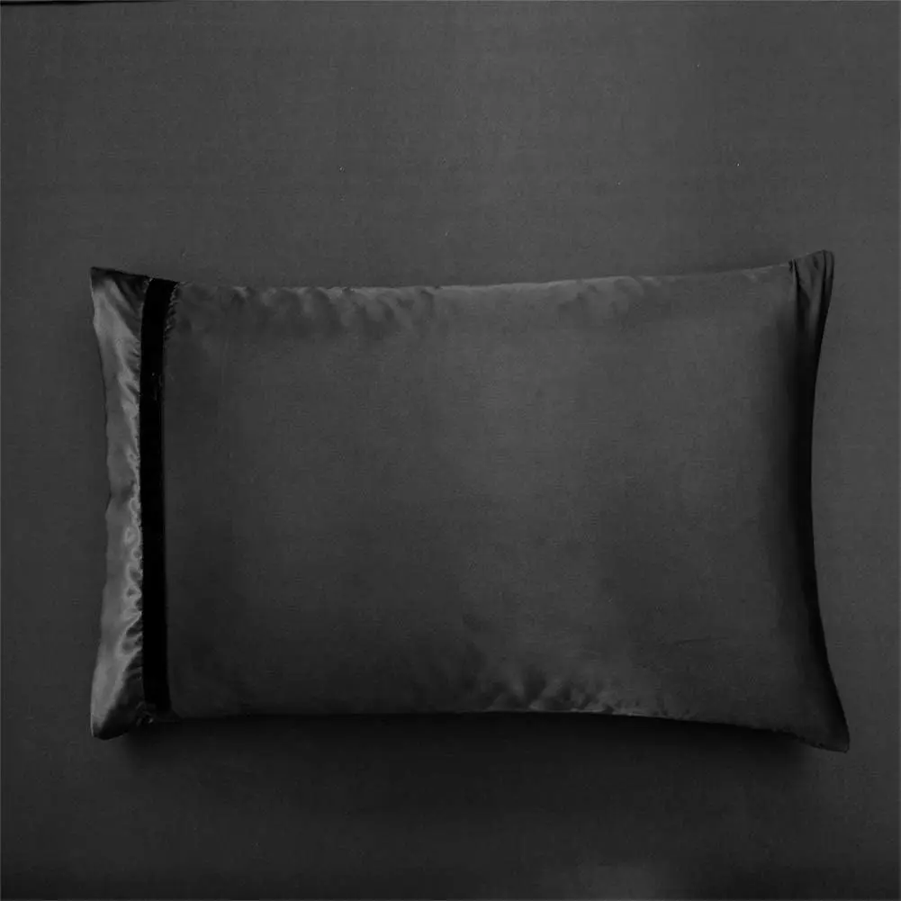 6 Piece Sheet Set European Style Bedding Sets Deep 1800 Rich Silk Velet Ribbon Super Soft 4 Pillowcases Wrinkle Fade Resistant Esay Care Machine Wash (Black,King)