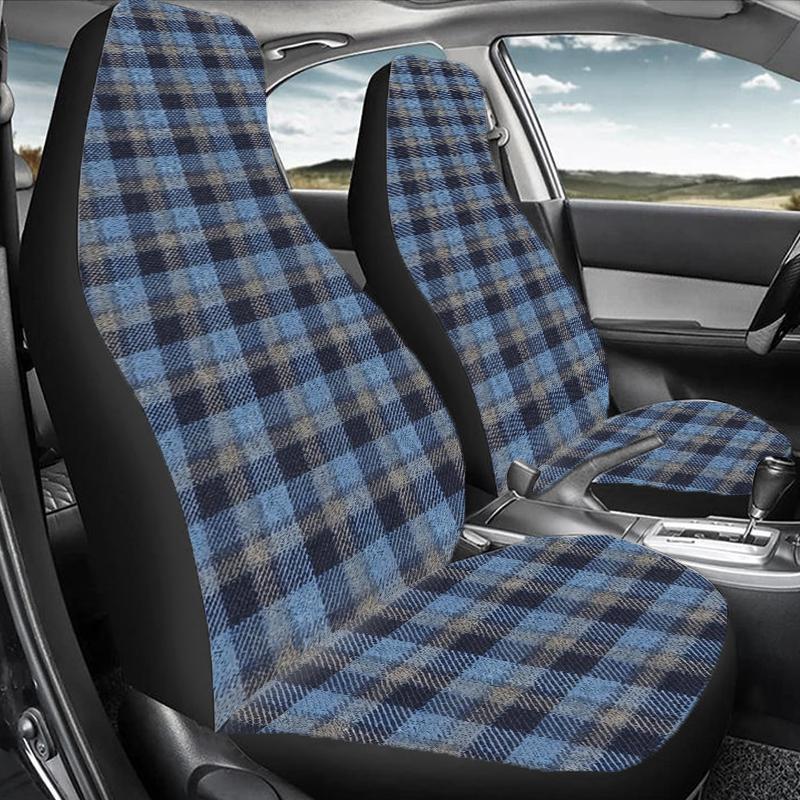 Checkered Pattern Car Seat Cover, Durable Polyester Car Seat Protector, Universal Seat Protectors for Cars, Suvs, Sedans, Truck Cushion Protector