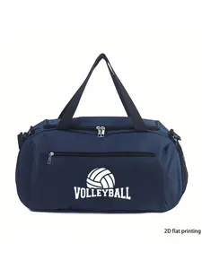 Volleyball Print Sport Bag, Large Capacity, Adjustable Strap, Ideal for Yoga, Gym, Commute, Outdoor Activities, Casual Style