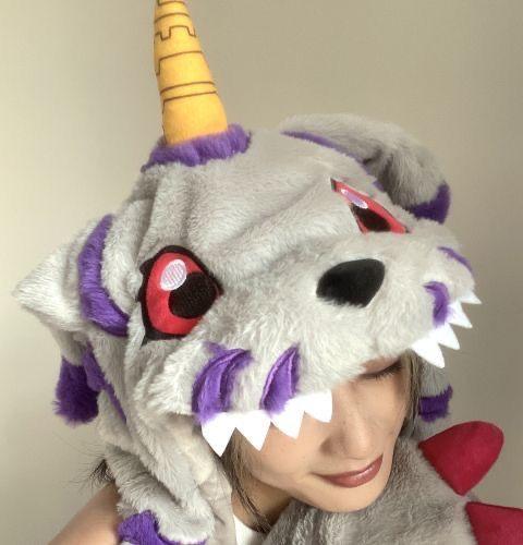 Digimon Adventure Gabumon Hat Anime Peripheral Plush Toy Cos Anime Figure Two-dimensional Cartoon Kawaii Scarf Gloves Gift