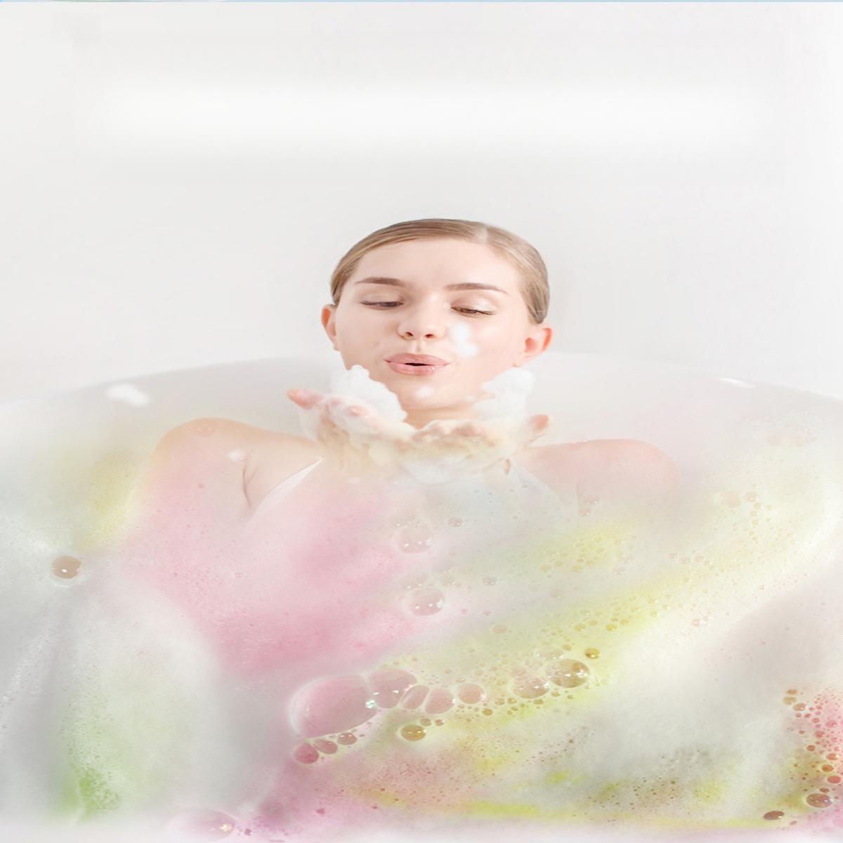 Children's rainbow bath bombs, rainbow bath bombs in various shapes, suitable as Easter basket filler toys for children and girls, for bubble baths
