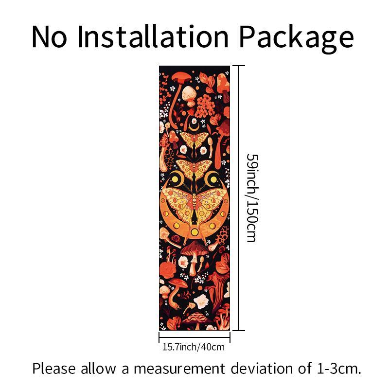 Mushroom Flower Butterfly Moon Phase Pattern Tapestry, Home Decor Accessories Psychedelic Wall Art Hanging Blanket, Wall Decor, Bedroom Accessories, Wall Tapestries, Tapestry Wall Mural, Living Room