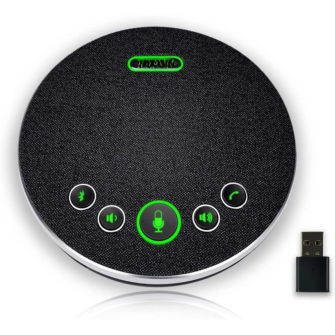Speakerphone Conference Microphones,  Conference Speaker 360?Voice Pick up with 4 AI Noise Cancellation Mics USB/Dongle/ Connection 8 Hour Call Time for 8-12 People
