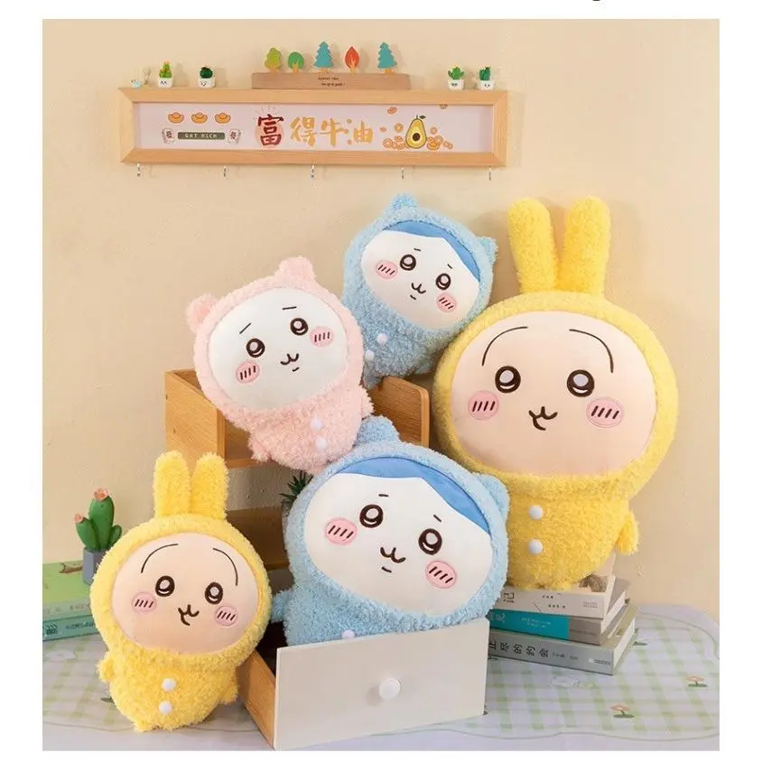 50cm New Cute Doll jiyi Pajamas Series Hachiware Usagi Plush Toy Oversized Doll Room Decoration Holiday Gift Girl