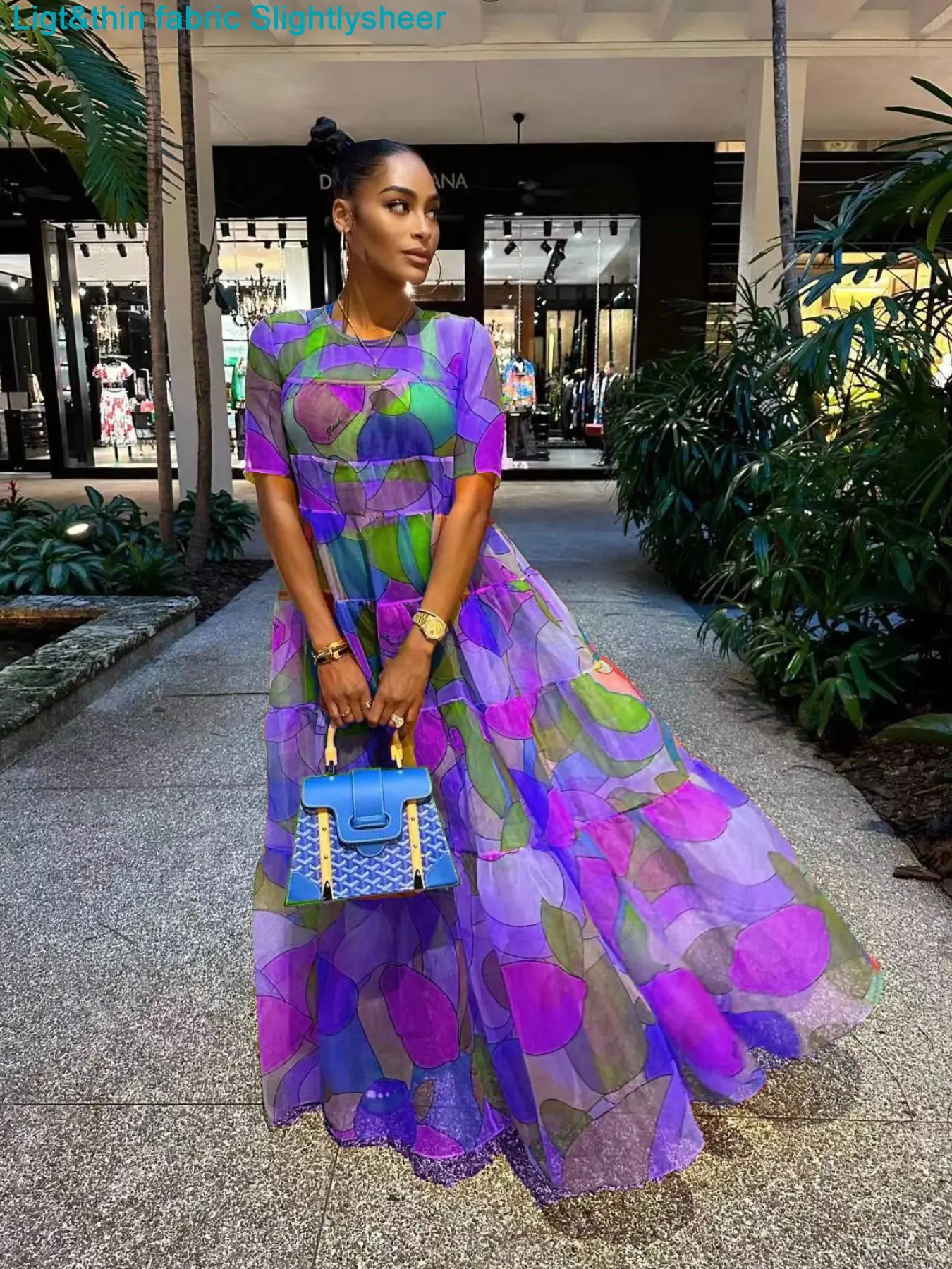 Women's Elegant Fashion Print Long Pants Short Sleeve Dress, Casual Boho Chic, Ultra-Light Fabric, Perfect for Hot Summer, Stylish and Comfortable