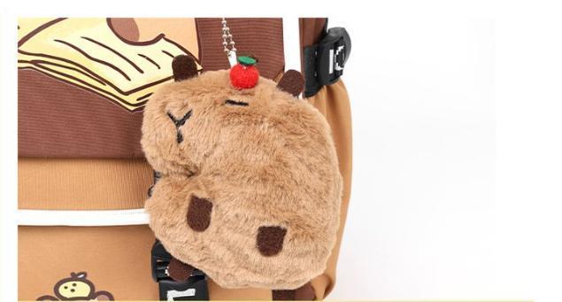 Capybara Backpacks Schoolbag for Teenage Waterproof Girls Boys Backpack Female Travel Bag Bookbag Mochila with Plush Keychain