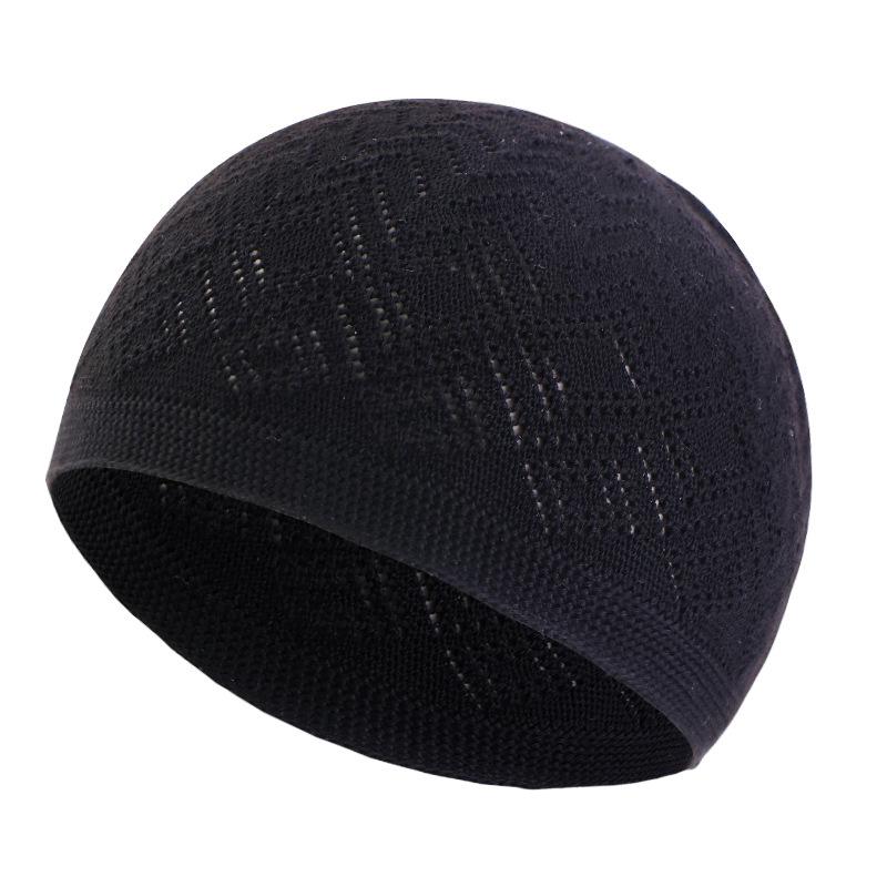 Plain Hollow Out Stretch Beanie, Breathable Wig Head Wrap Cap