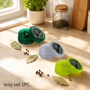 2 Inch 4.4cm Mini Manual Pepper Mill Peppercorn Dry Spice Grinder Dark Green Light Green Clear Transparent Option Compact Kitchen Seasoning Tool Home Cooking Meal Prep