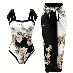 2026 New Women's Swimsuit, New Two-Piece Sexy Small Bust Push-Up, Popular European and American Style, Sun-Protective Spa Swimwear