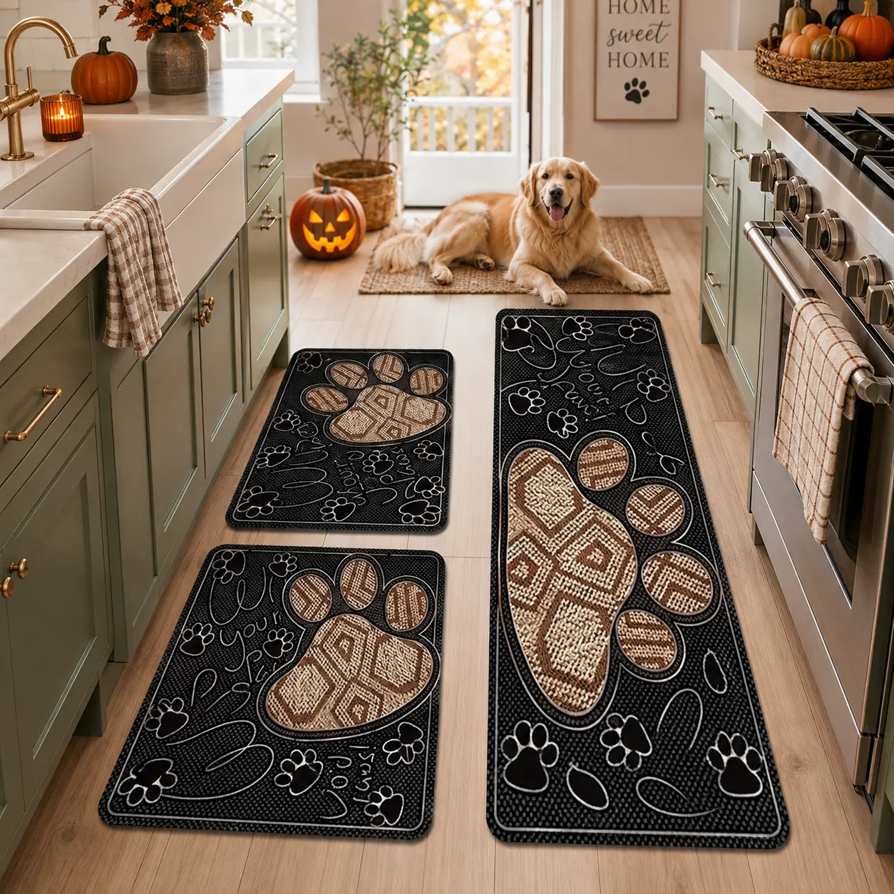 1/2/3pc  Foyer Welcome Mat| Wipe Your Paws Dog Paw Print, diatomaceous earth Non-Slip, Comfortable, Easy to Clean, Perfect for Bedroom, Living Room, or Home Decoration, Ideal Gift for Valentine's Day and Pet Lovers