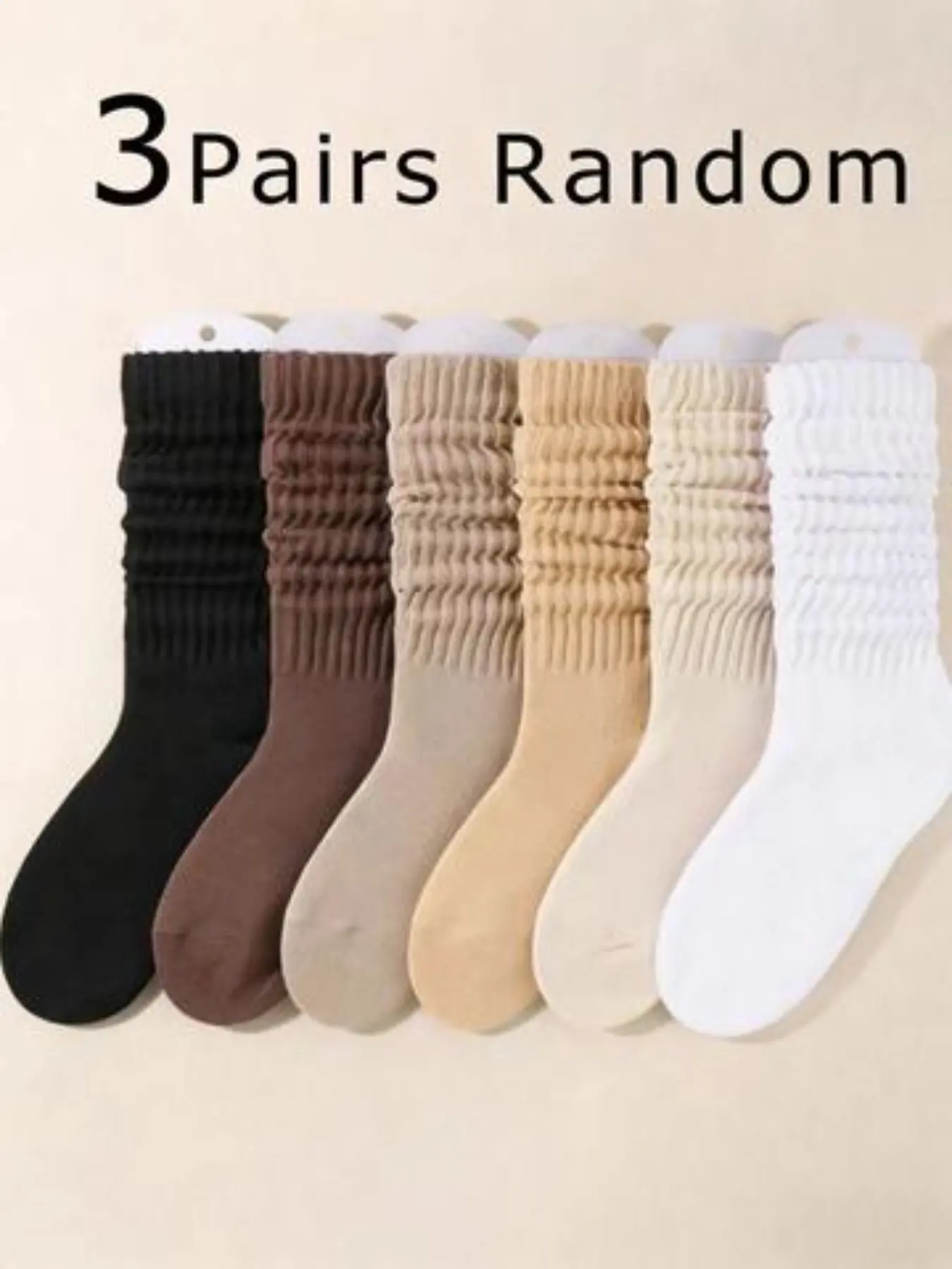 6 Pairs Women's Casual Crew Socks, Comfortable Breathable Soft Mid-Calf Socks, All-Season Versatile Fashion, Daily Wear