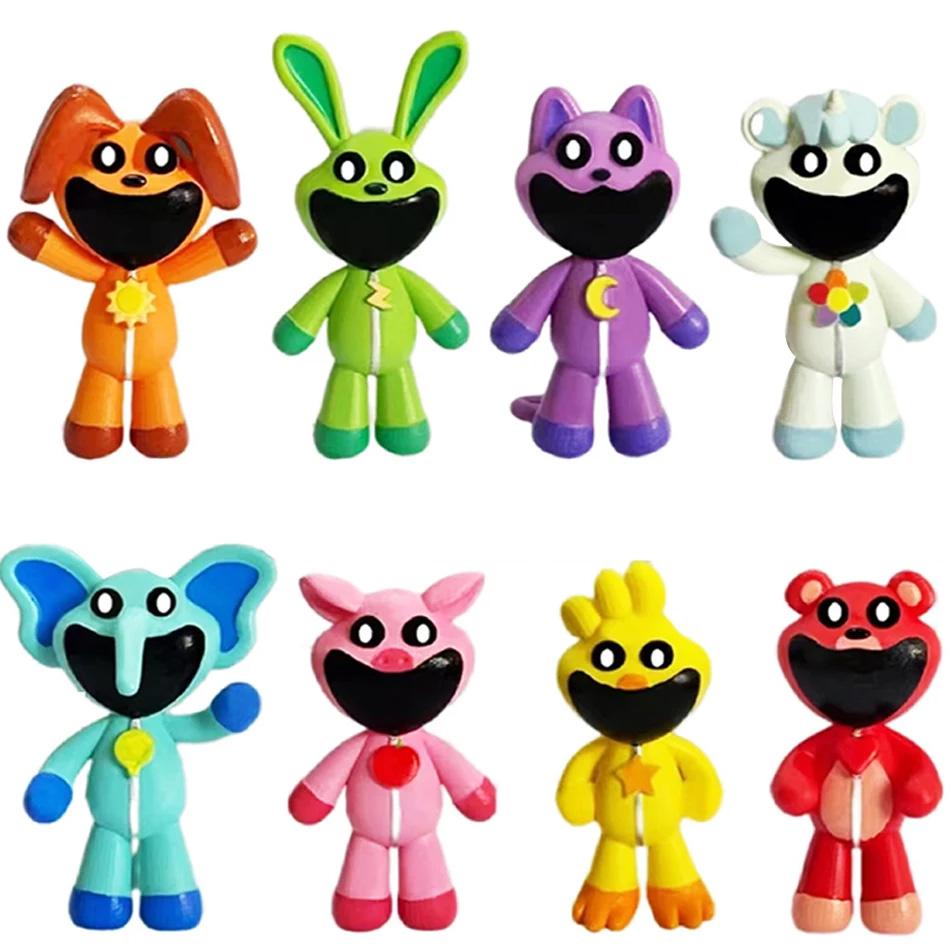 8pcs-set S-m-iling Figures Anime kawaii Catnap Doll PVC Model Toy Catnat Desktop Decoration Children Birthday Gifts