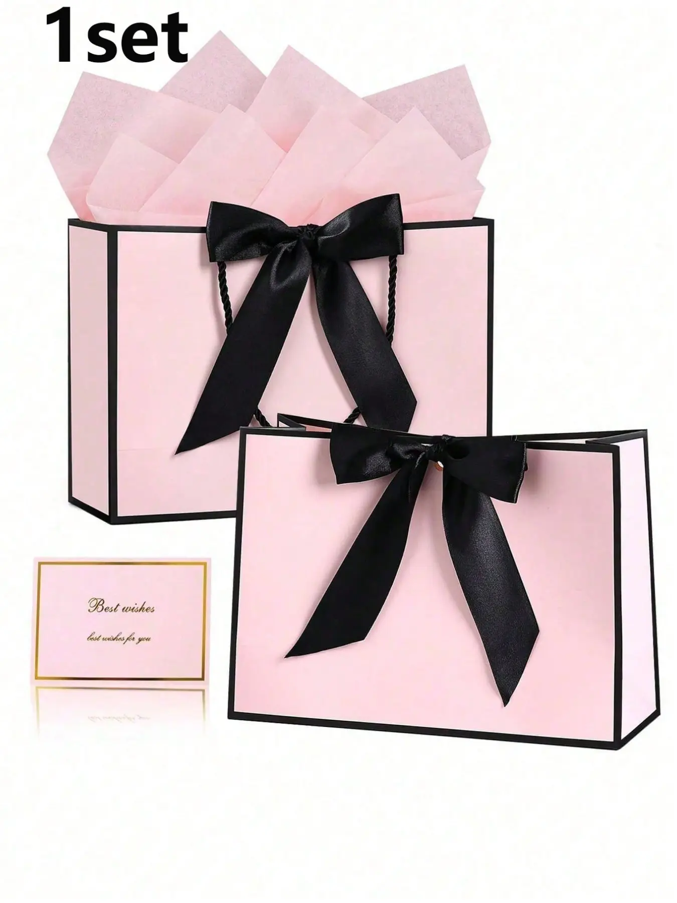 Multiple Sizes Gift Bags Set, Large Paper Gift Packaging Bags with Handles, Gift Wrap Bags, Party Favor Filler Bags for Bridesmaid, Birthday, Eid, Wedding, Singles Party