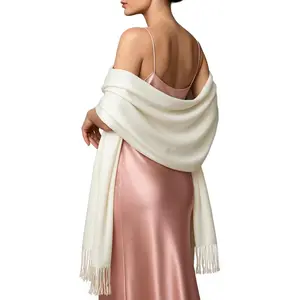 RIIQIICHY Women's Scarf Pashmina Shawls and Wraps for Evening Dress Bridesmaid Wedding Bridal Winter Warm Long Large Scarves