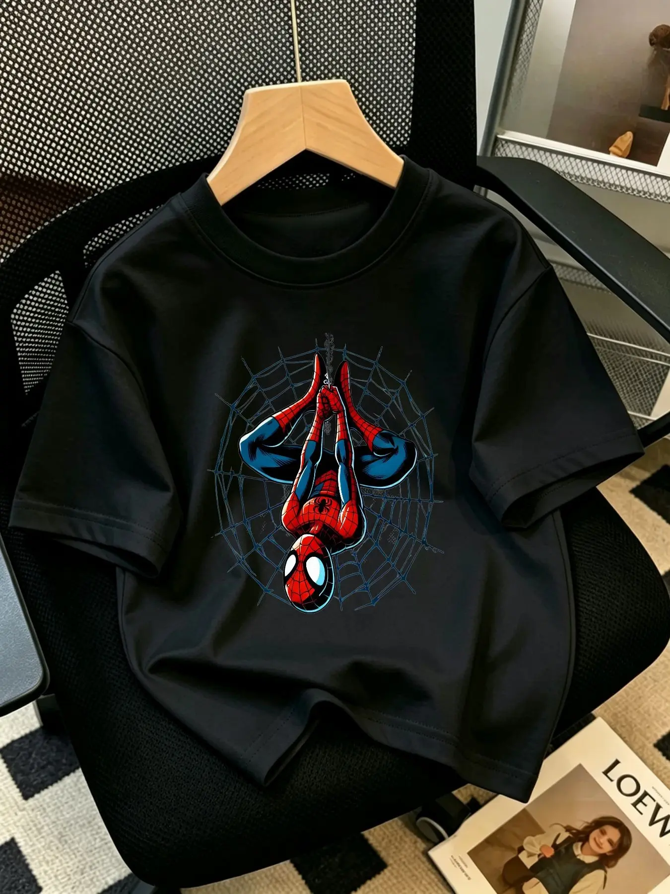 Spider T-Shirt Trendy Short Sleeve, Fashion Casual Kids Clothes, Perfect for Boys' Daily Wear and Outdoor Activities, Comfortable All-Season Gift