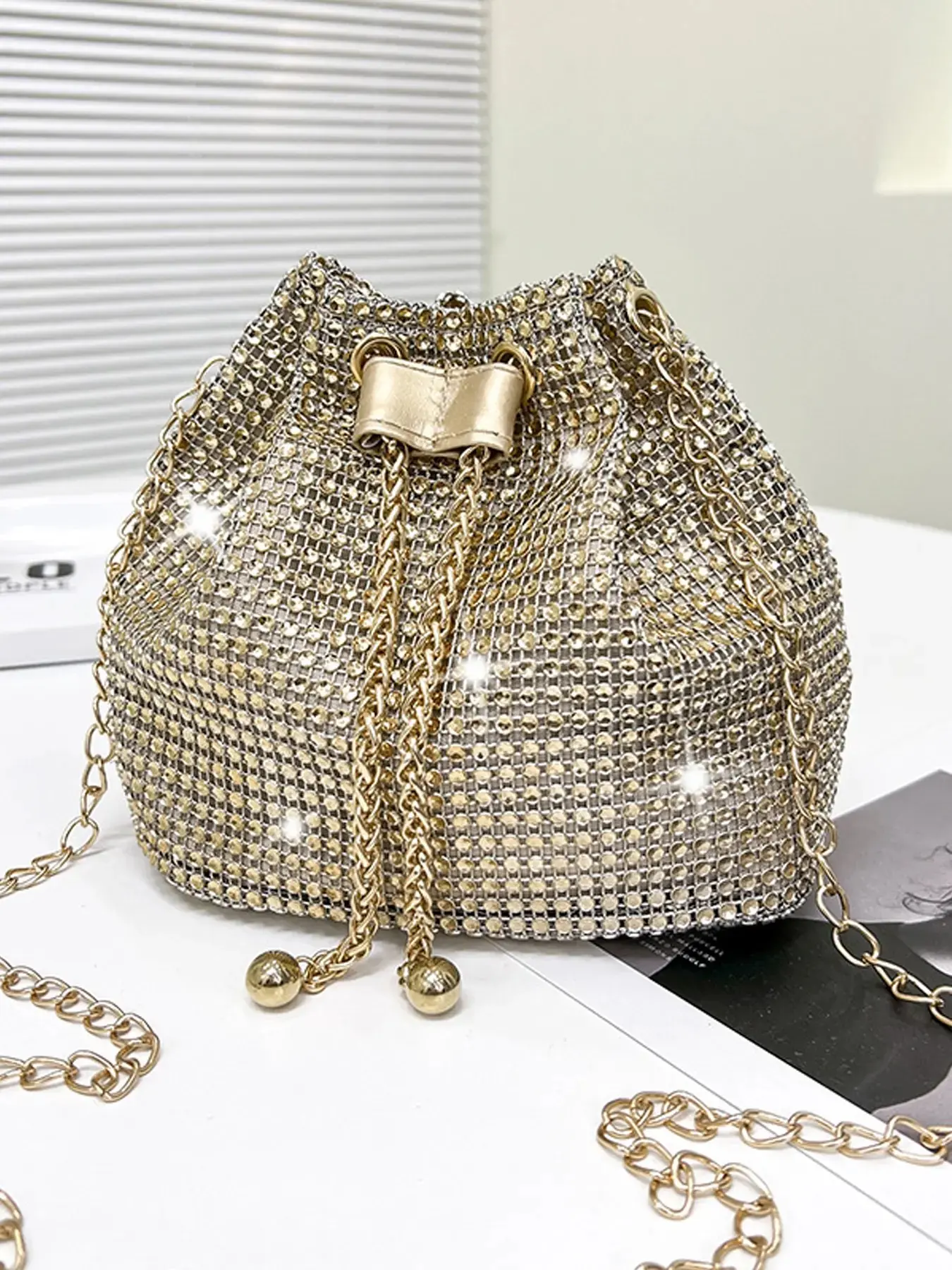 Sparkly Diamond Evening Bag Clutch Fashionable Purses for Women Rhinestone Purse Glitter Shoulderbag Elegant Bags Chic Crossbody Bag Crossbody Handbag for Party Prom Cocktail Wedding