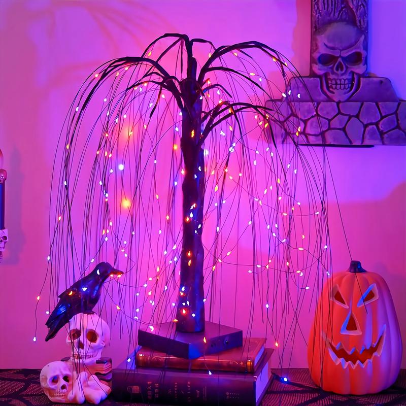 192 LED Halloween Willow Tree Holiday Decoration, Indoor Family Party Decor, Perfect for Halloween Home Festive Display