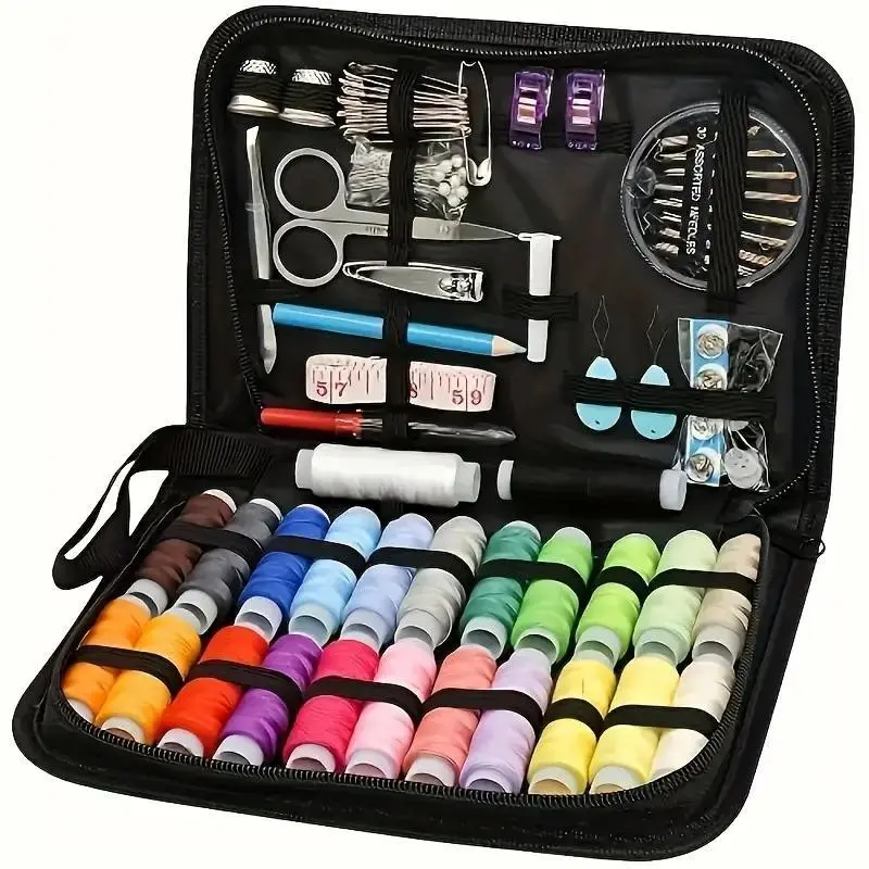 Sewing Kit Set with 24 Colors Thread, Small Repair Sewing Kit, Basic Mini Travel Sewing Kit for Emergency Repairs