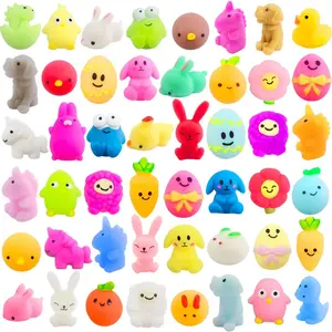 12 Pcs Easter Toys, Mini Cute Squeeze Toy Stress Reliever Anxiety Packs for Party Favors,Easter Basket Stuffers