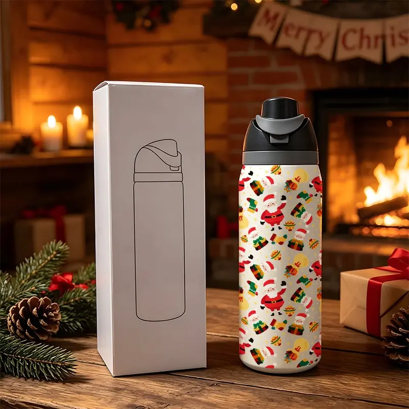 32oz Christmas Santa Stainless Steel Insulated Tumbler, Perfect Gift for Holidays