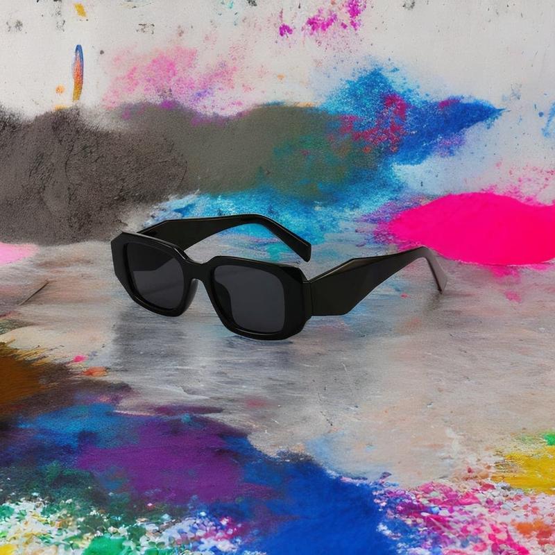 Trendy Rectangle Sunglasses for Women & Men - Retro 90's Vintage Square Frame - Stylish UV Protection Eyewear for Fashion Enthusiasts