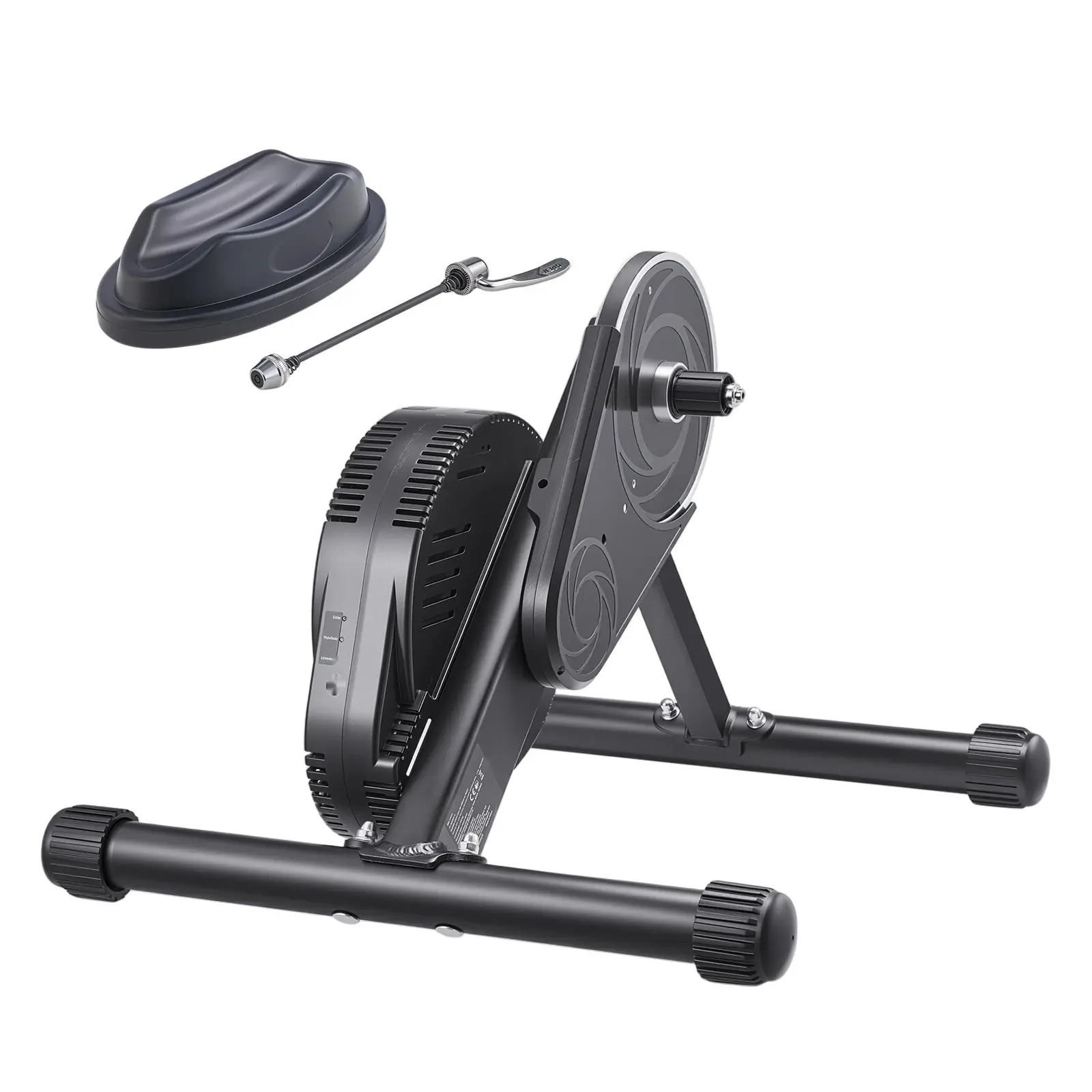 Aluminum Alloy Adjustable Smart Bike Trainer - 1-13 Level Resistance, 26-29in & 700C Wheel Compatibility, Front Wheel Riser Block Included, Fits Road/Mountain Bikes, Bluetooth Sync for Zwift App, Home Workouts Cycling Indoor Cardio
