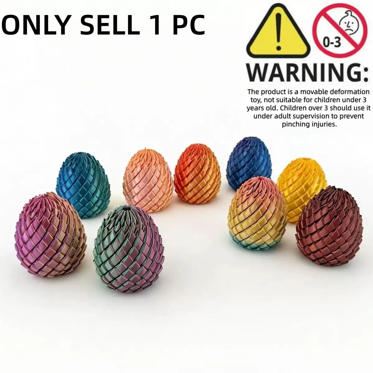 3D Printed Transforming Rotating Dragon Egg Model, Halloween Easter Christmas Festival Decor, Magical Dream Theme Party Decoration